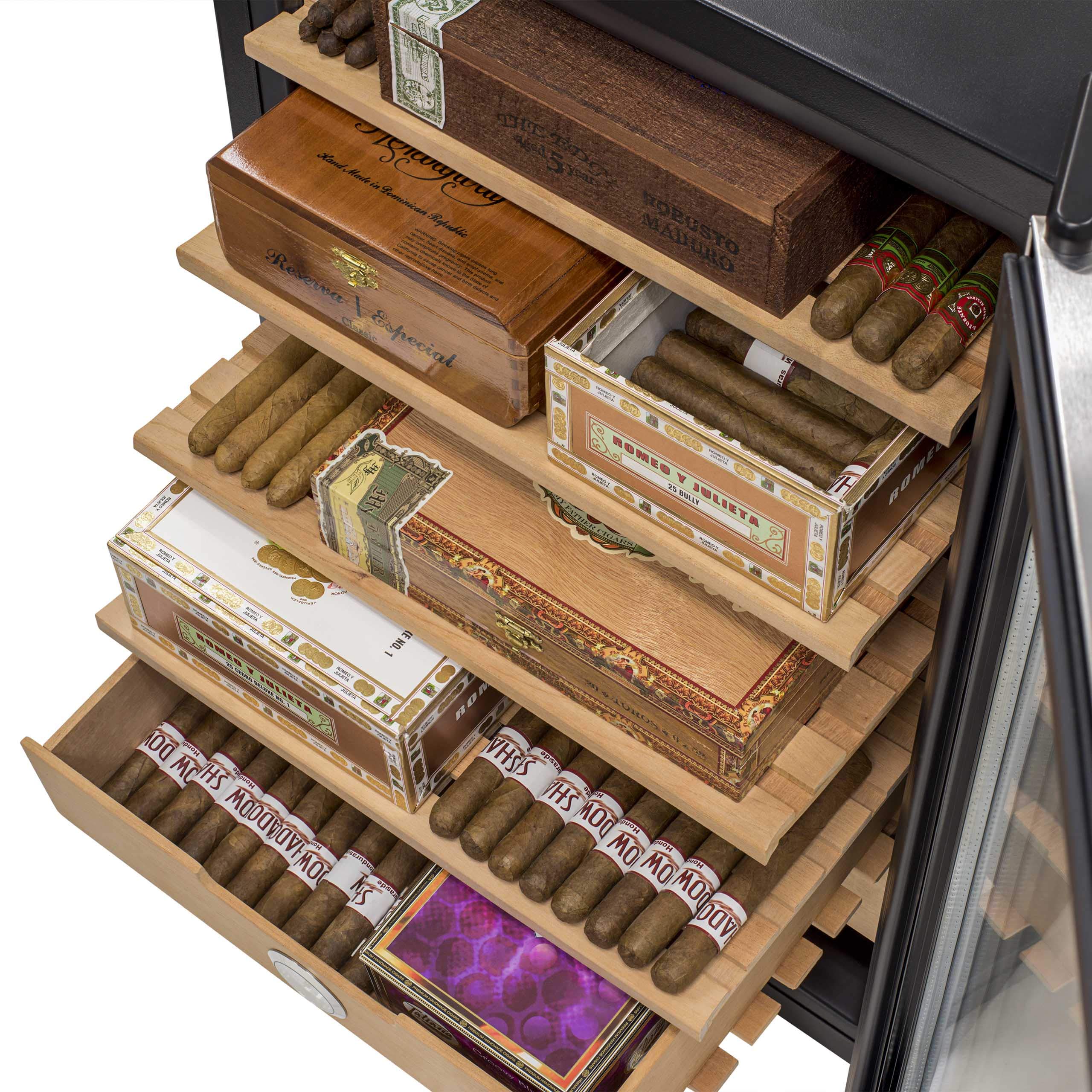 NewAir Cigar Humidor with 400 Cigar Capacity, Digital Cooler, Includes