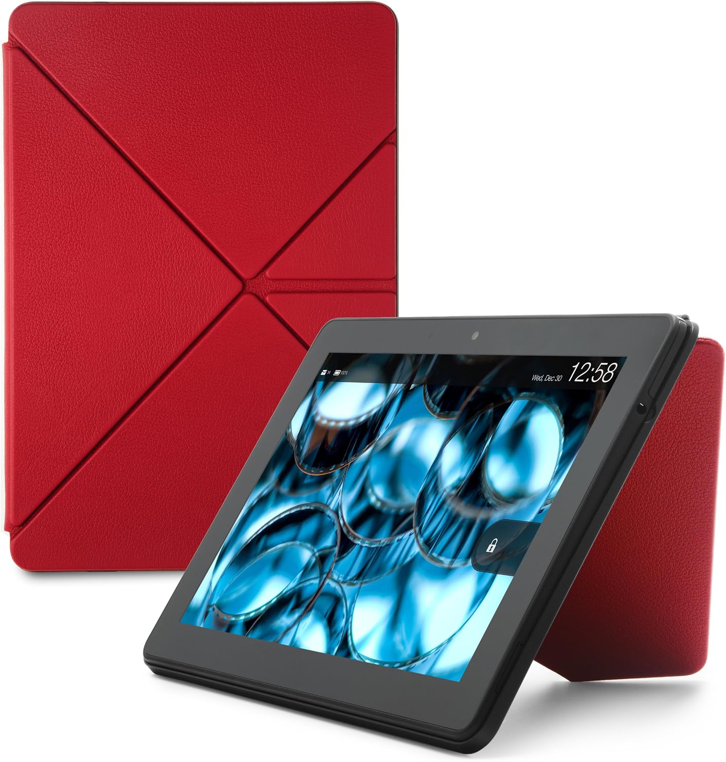 Amazon Kindle Fire HDX 8.9" Standing Leather Origami Case (will only fit Kindle Fire HDX 8.9" - 3rd Generation), Red