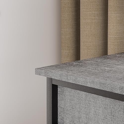 Miniatura 47 de VECELO Mesitas de noche, mesa auxiliar industrial/mesas auxiliares con cajón y estante de almacenamiento, mesitas de noche para dormitorio, sala de