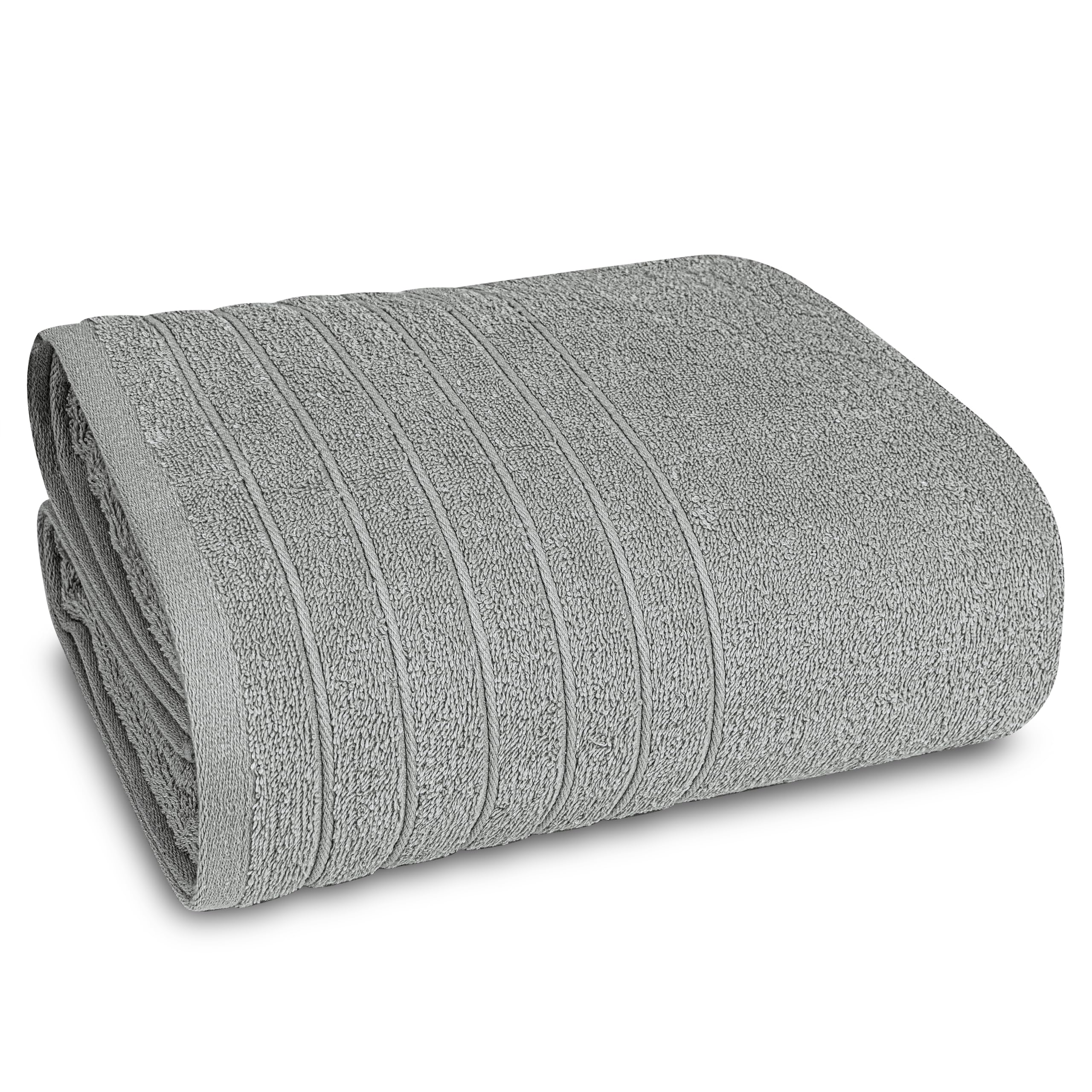 Tens Towels Pack of 1 Jumbo Bath Sheet 40 x 80 Inches, Extra Large & Light Weight, Quicker to Dry, 100% Cotton, Super Soft & Absorbent, Perfect to Wrap Yourself in, Cool Grey