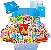Sakura Box Japanese Candy & Snacks Dagashi Set & Pamphlet 50 Pieces Japanese Food
