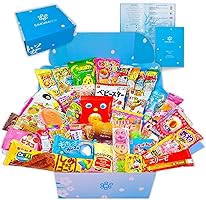 Sakura Box Japanese Candy & Snacks Dagashi Set & Pamphlet 50 Pieces Japanese Food