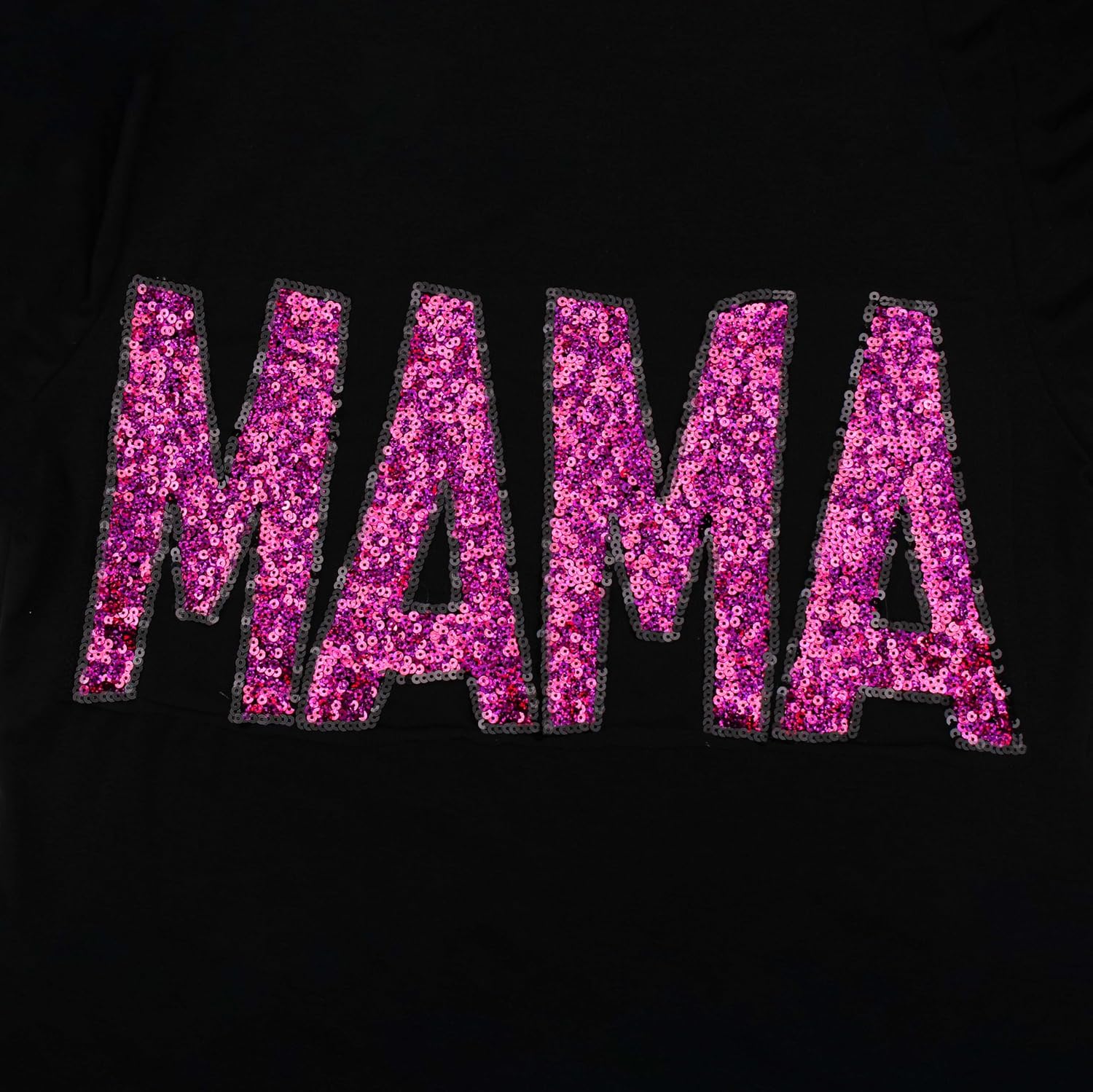 PESION Womens Short Sleeve T-Shirt Sequined Tops O-Neck Funny Graphic Tees Blouse - Image 4