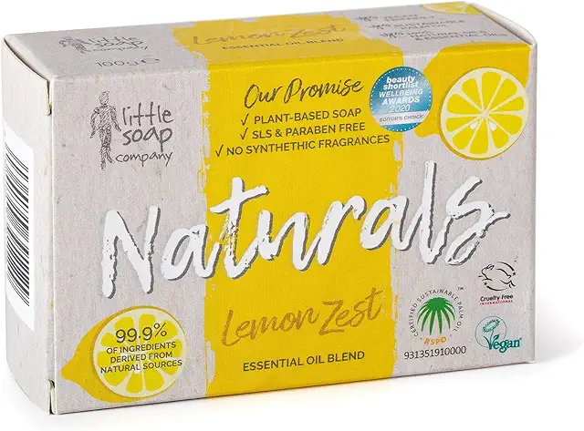 Natural Lemon Zest Vegan Soap Bar - 100g | Cruelty-Free & Eco-Friendly