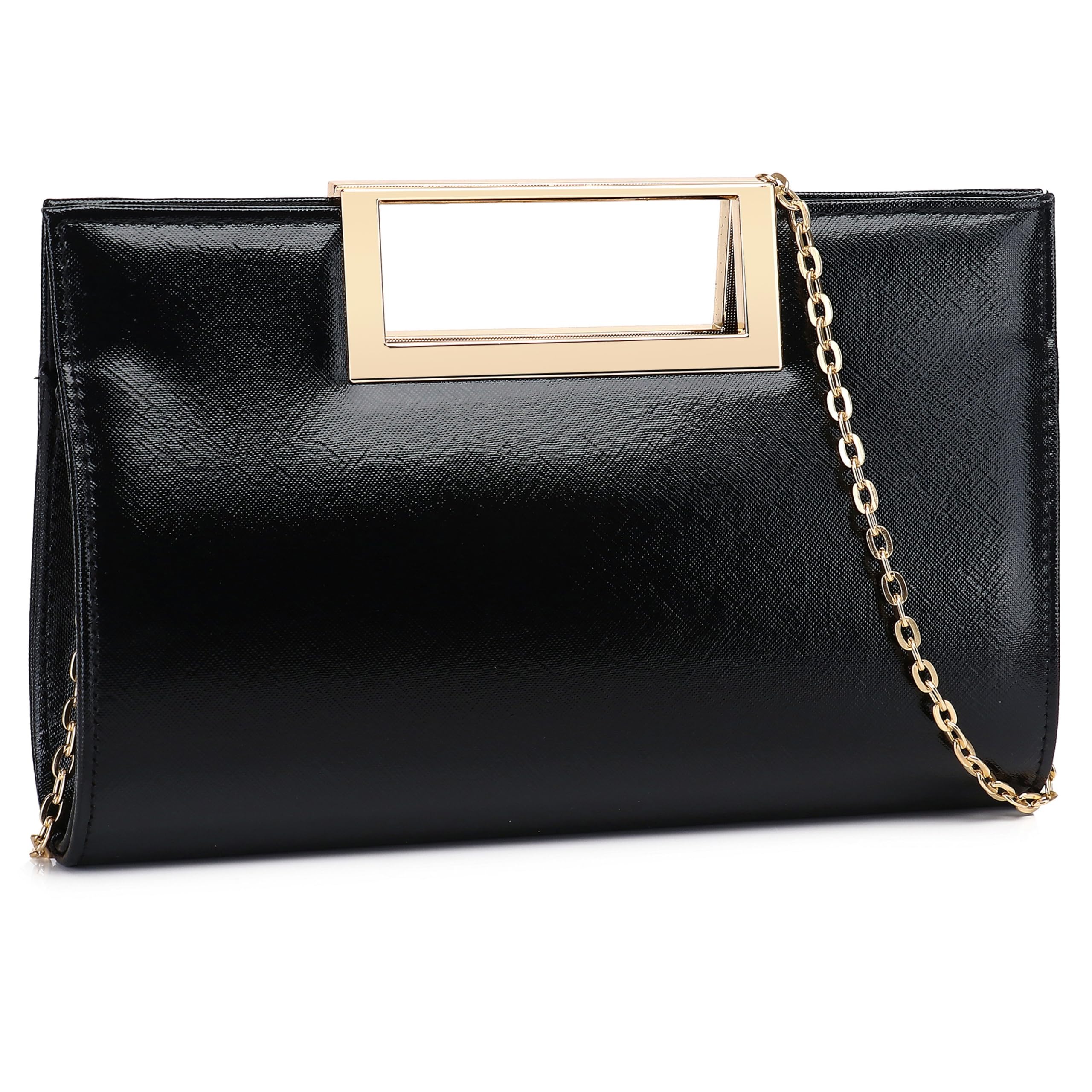 Gurina Evening Clutch Purses for Women Formal Party Clutch Bags Cocktail Prom Fashion PU Leather Shoulder Handbags