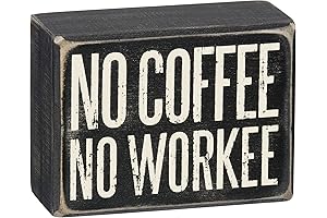 Primitives by Kathy 4x3" Wooden Coffee Sign