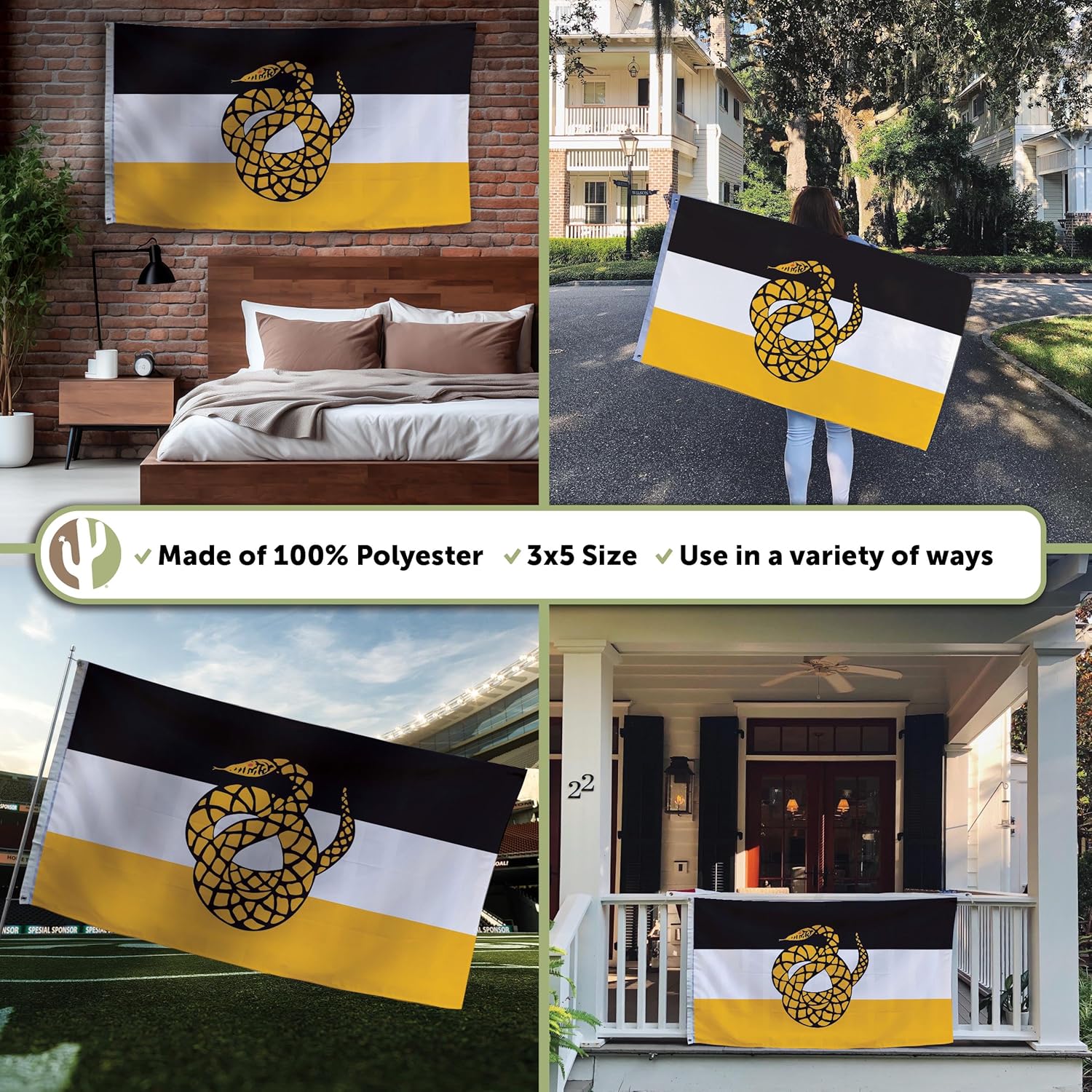 Desert Cactus Sigma Nu Flag Chapter Fraternity 3x5 feet Polyester Banner Sign Decor Sig Nu (Chapter)