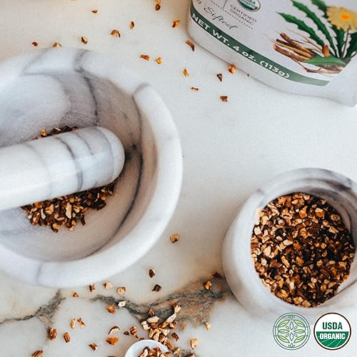 Miniatura 5 de Raíz orgánica de diente de león, 4 onzas (3.99 oz), té suelto de raíz de diente de león orgánico certificado por USDA, hierba de dandalion seca,