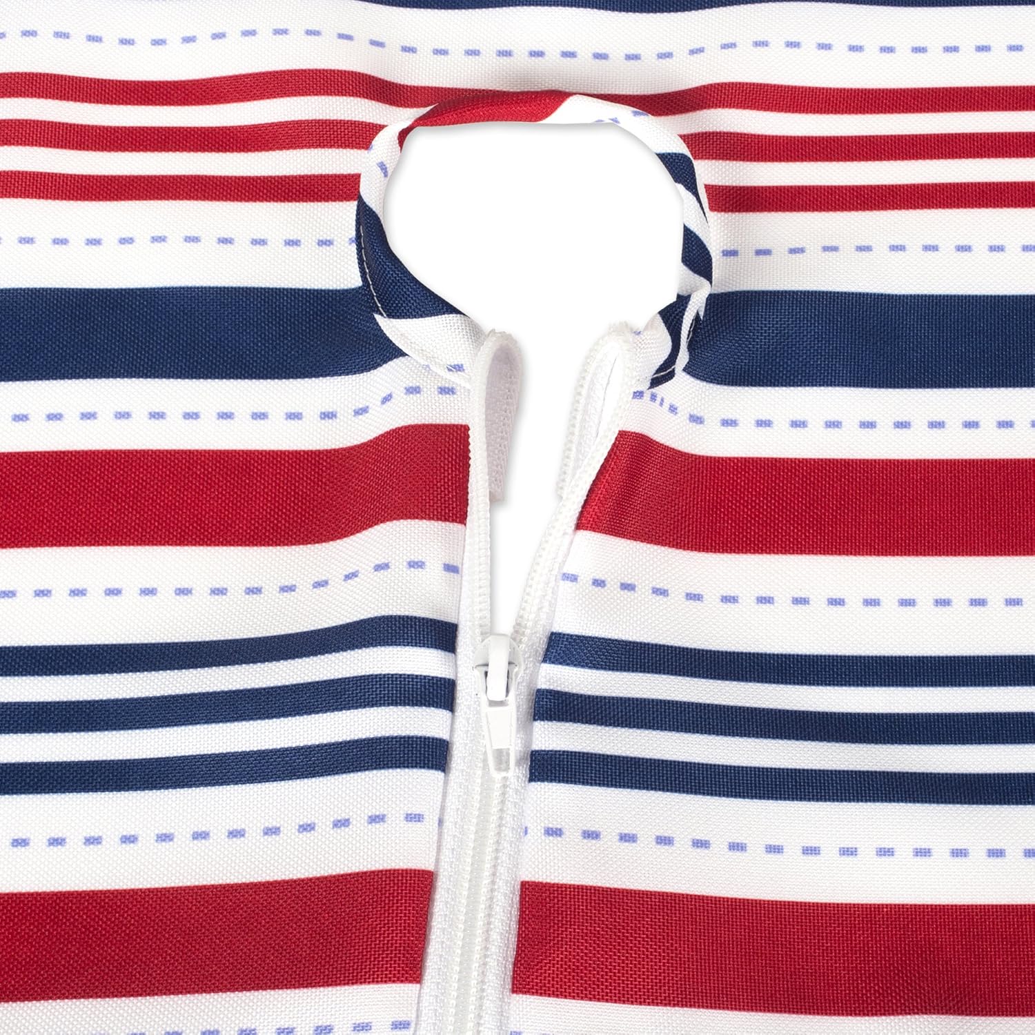 Super Deal Product DII Patriotic Stripes Tabletop Collection, Stain Resistant & Waterproof, 14x72 w/Zipper, Red, White, & Blue