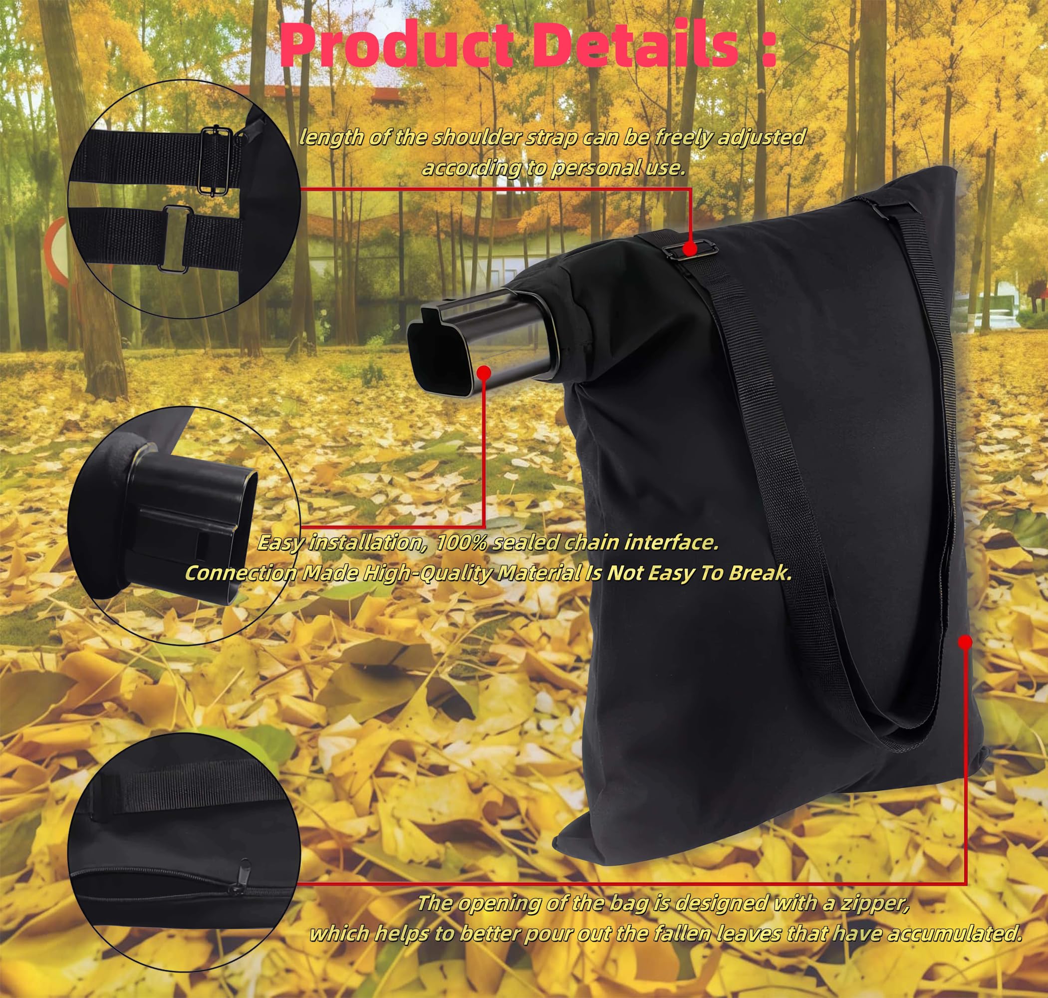 5140125-95 - Bolsa de hombro para aspiradora Black & Decker BV3100/BV2900, repuesto 5140125-95 5140117-99