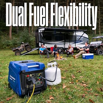 Westinghouse 5000 Peak Watt Super Quiet Dual Fuel Portable Inverter Generator, Remote Electric Start, Gas & Propane Powered, RV Ready, CO Sensor, Parallel Capable