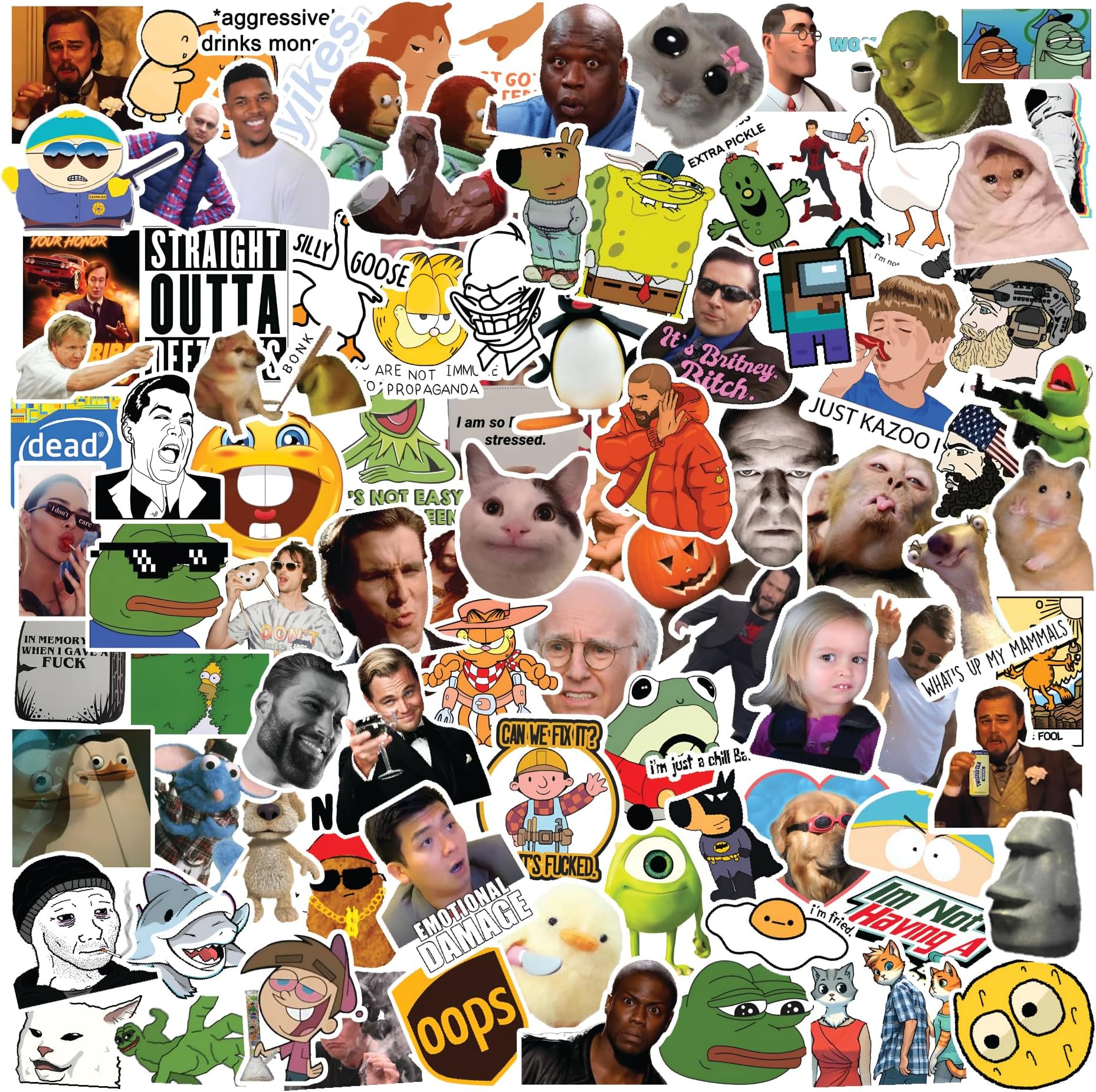 230+ Funny Meme Stickers for Adults – Sarcastic Humor Vinyl Sticker Pack | Waterproof Decals for Laptop, Water Bottle, Phone, Notebook & Hydro Flask | Trendy Meme Quote Stickers