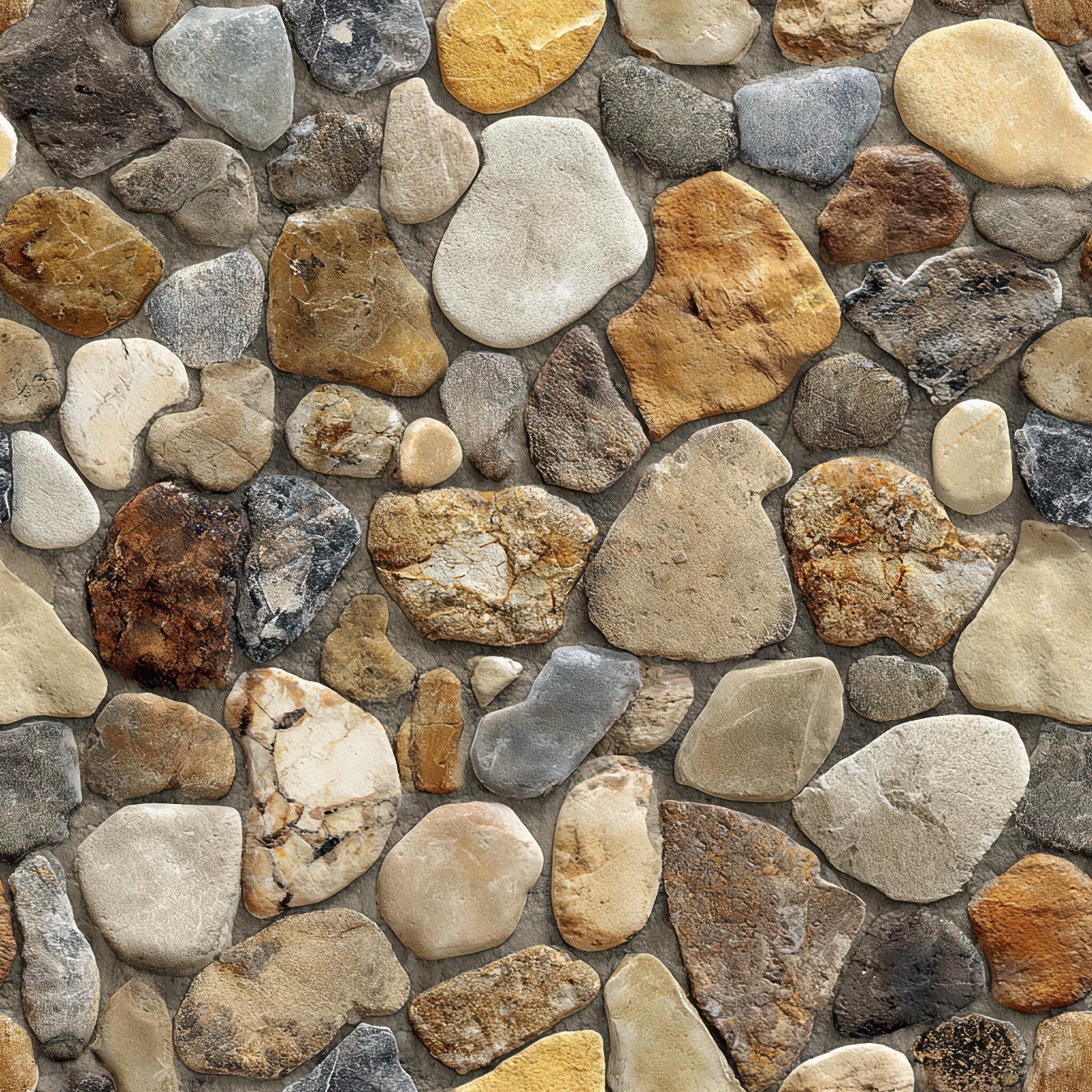 Photo 1 of ** BENT ** IOHEFY 10PCS 12x12 Inch Peel and Stick Floor Tiles Self Adhesive Vinyl Flooring Tile Natural River Stone Stickers Removable Wall Decals Kitchen Bathroom Laundry Porch Garden DIY Home Decoration
