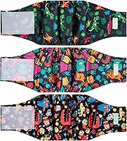 Vista 22 de wegreeco Pañales lavables para perros machos, paquete de 3 (ballena, talla L)