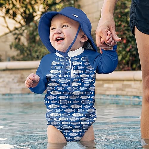 Miniatura 3 de Eco Pull-Up - Pañal de natación reutilizable para bebés y niños pequeños, Pez azul