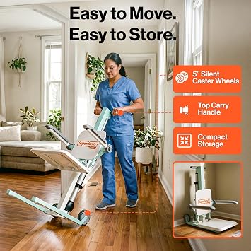 SuperHandy GoRise FC Electric Floor to Chair Lift for Seniors and People with Disabilities - 400 Lbs Capacity, Seating Transfer Assistance, Magnetic Remote [Patent Pending]