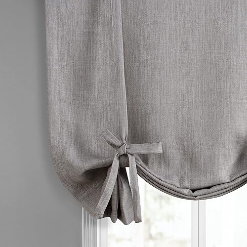 Miniatura 6 de HPD Half Price Drapes BOCH-TU1858-63 - Cortinas enrollables de lino sintético para oscurecer la habitación, cortina de globo para sala de estar,