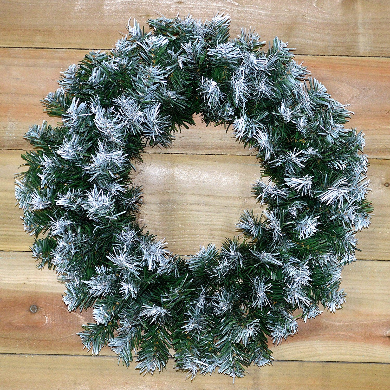 Premier 50cm Snow Tipped Green Christmas Wreath Decoration