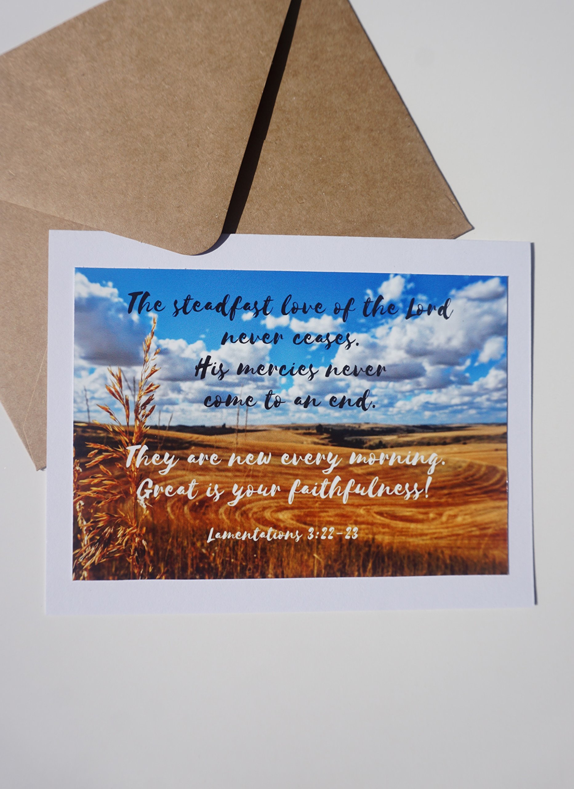 Great is Your Faithfulness Lamentations photo greeting card