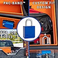 Vista 3 de PACLOCK Candado de la serie Job-Box Lock, compre American Act obediente, aluminio anodizado plateado, cilindro de 6 pines de alta seguridad, un