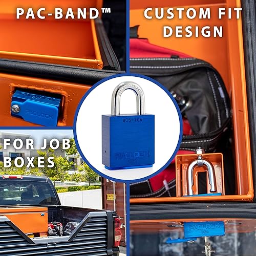 Miniatura 3 de PACLOCK 's UCS-10A Job-Box-Lock, Comprar American Act Compliant, Orange Anod. Alum, Cilindro de 6 pines de alta seguridad, con llave diferente,