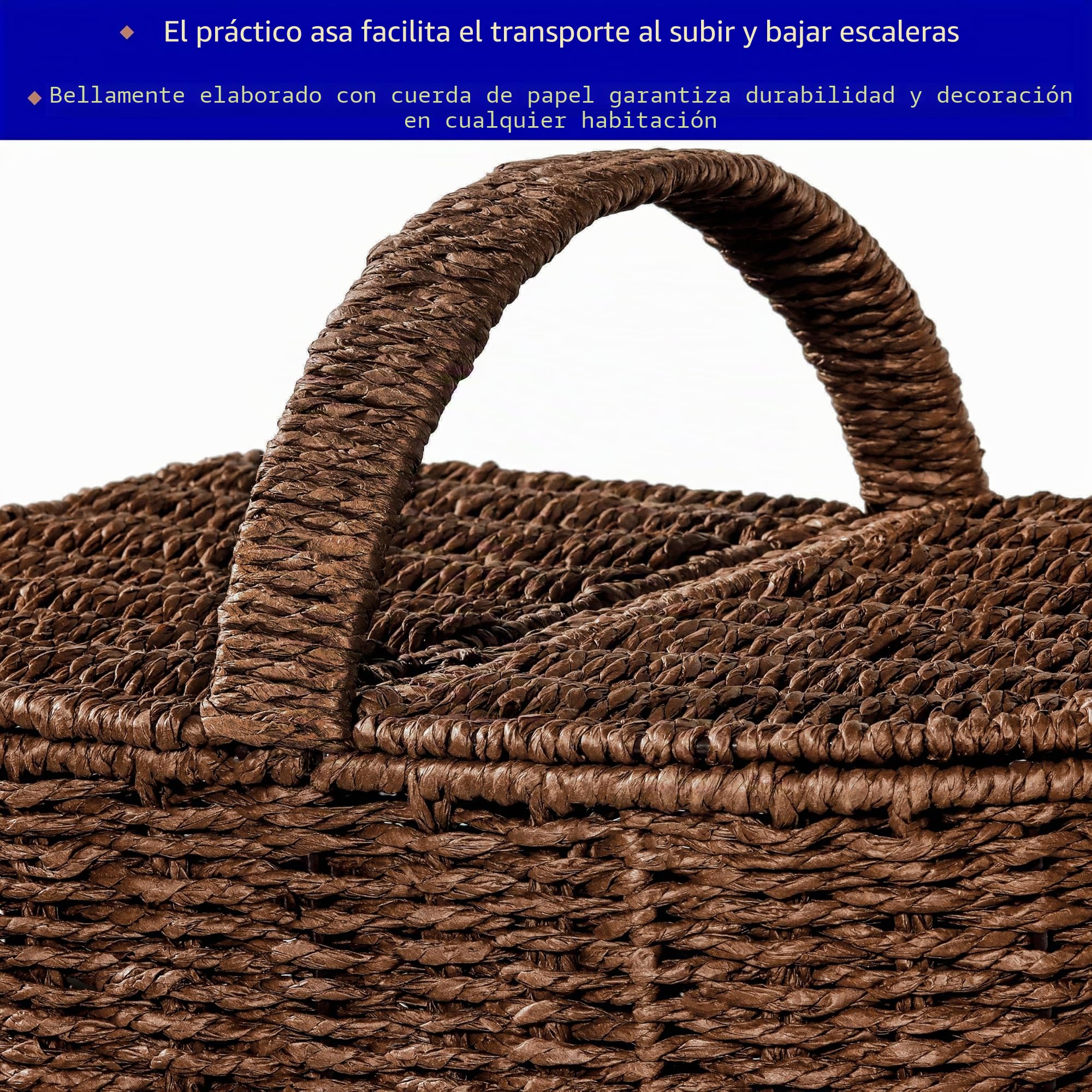 Trademark Innovations Cesta de almacenamiento para escalera de 38.7 cm con asa