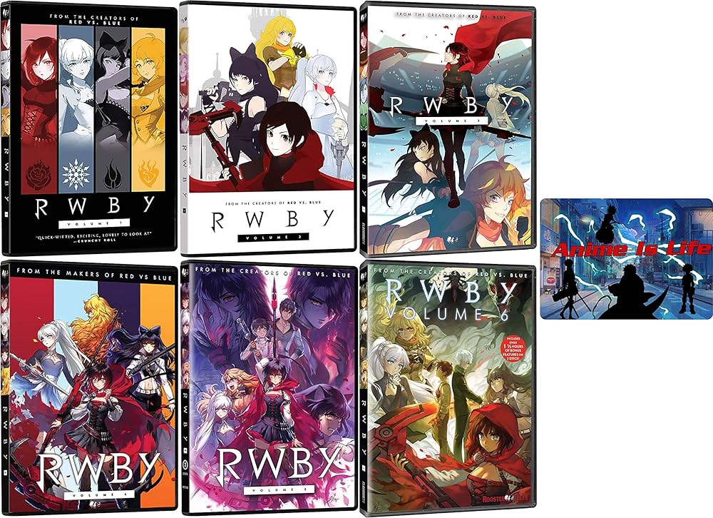 RWBY: Complete Anime Series Volumes 1-6 DVD Collection with RWBY: Complete Anime Series Volumes 1-6 DVD Collection with