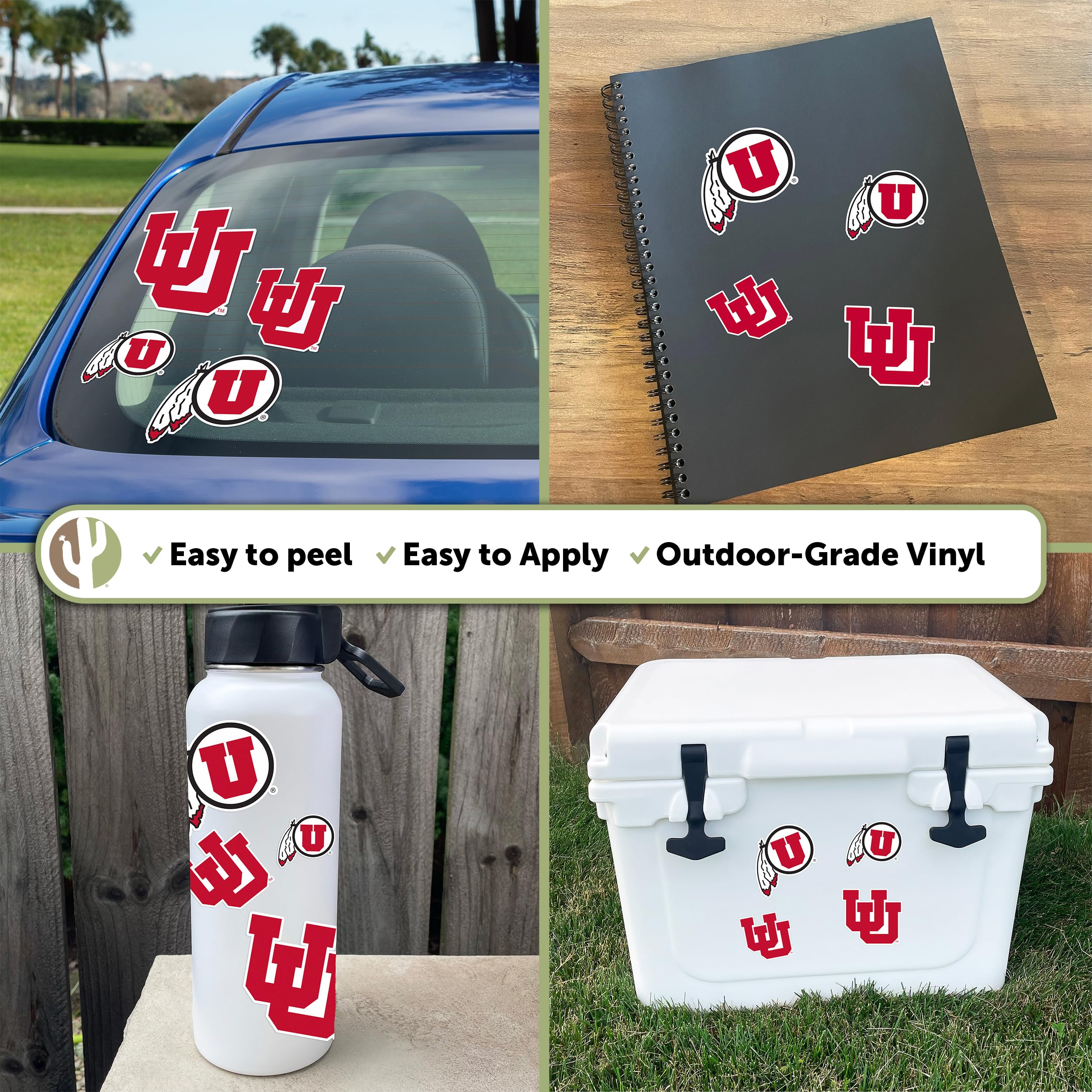 University Of Utah Utes NCAA Sticker Sheet – Officially Licensed Vinyl Decals For Cars, Laptops & Water Bottles