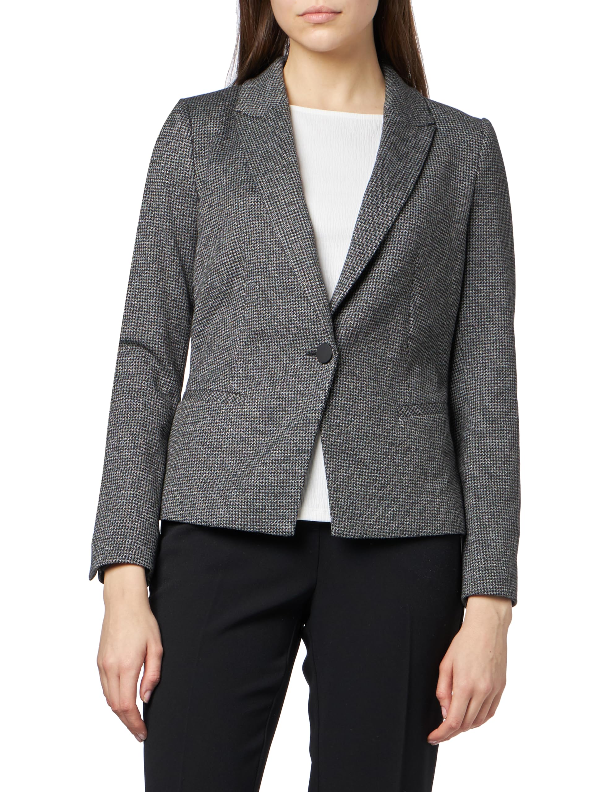 comma Blazer mit Pepita-Muster