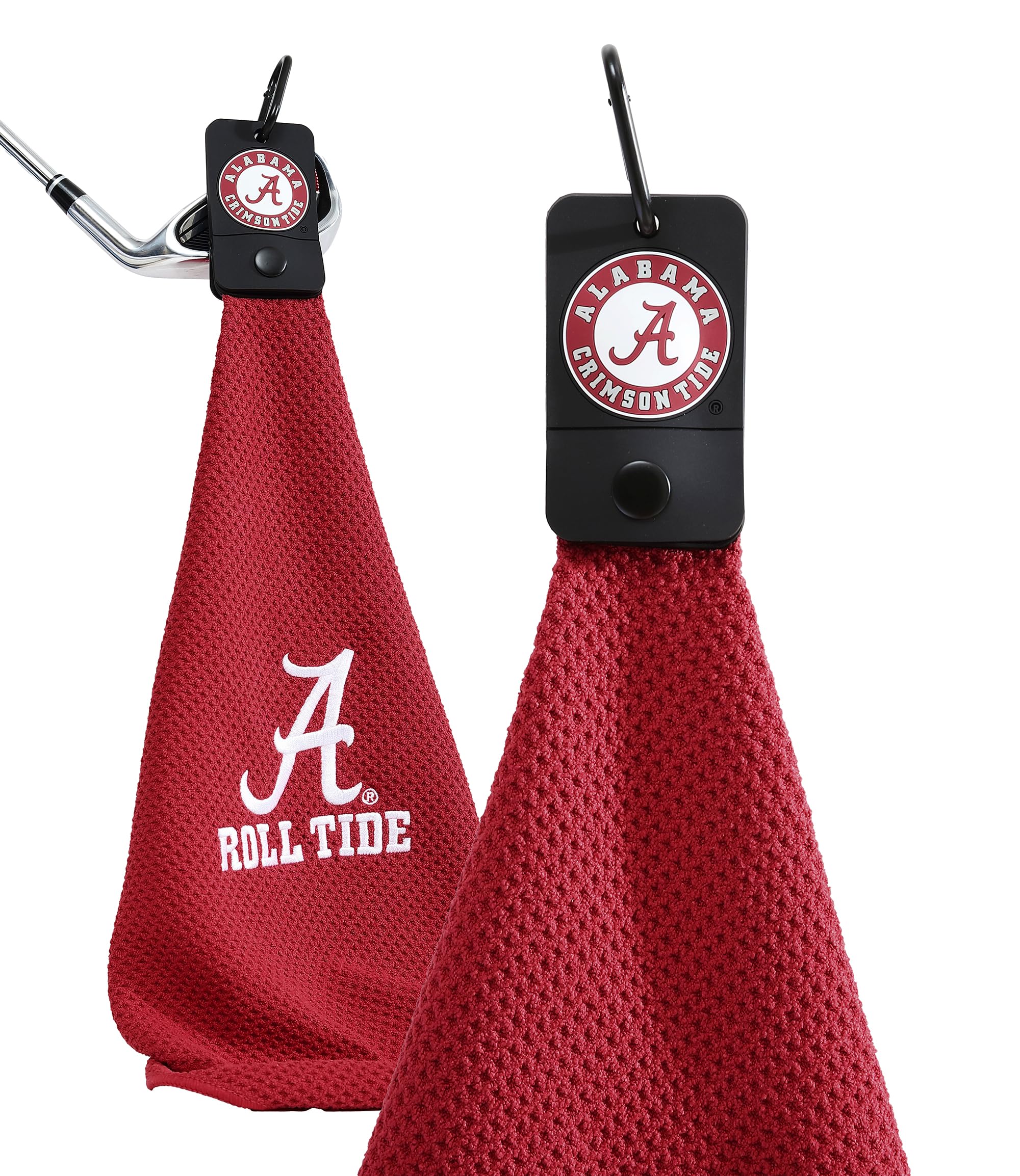 Magnetic Golf Towel Alabama University - Waffle Weave Microfiber Towel with Ultra Strong Magnet & Clip for Secure Hold on Golf Bags, Ideal for Clubs &