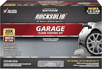 rust oleum rocksolid garage floor coating kit