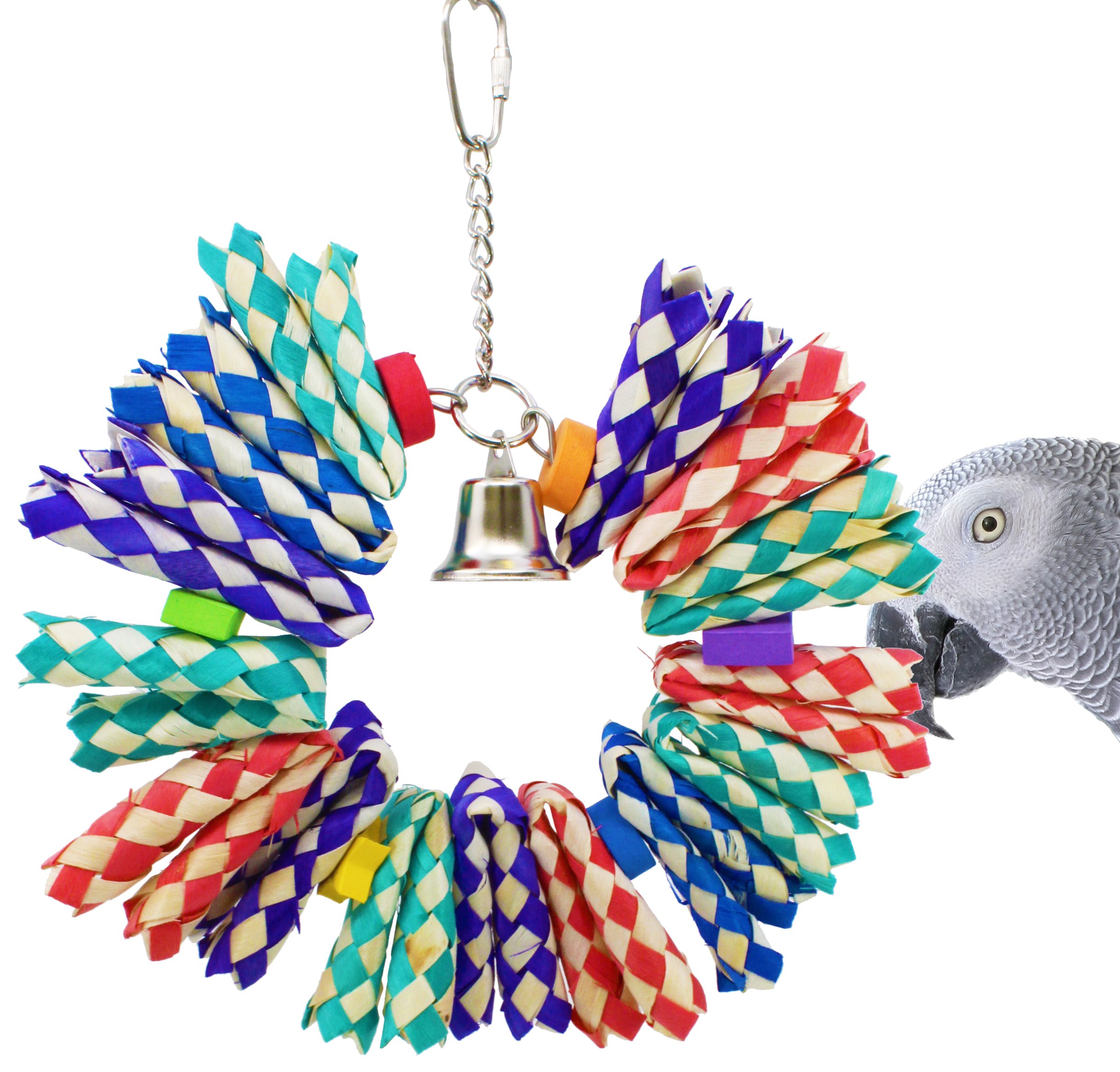 Bonka Bird Toys 1139 Shredburst Colorful Bamboo Shredding Parrot Parrotlet Cockatoo African Grey Amazon