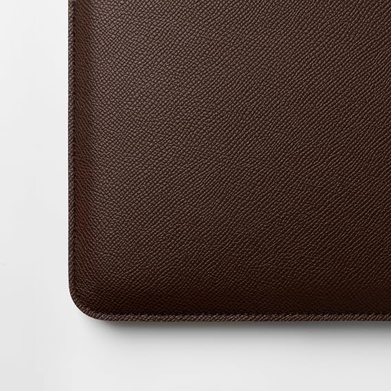 Compatible Slim Laptop Case for Comfyable MacBook Pro 16 inch M3 M2 Pro/Max 2023, Faux Leather Protector 16 inch Mac Cover Case, Coffee