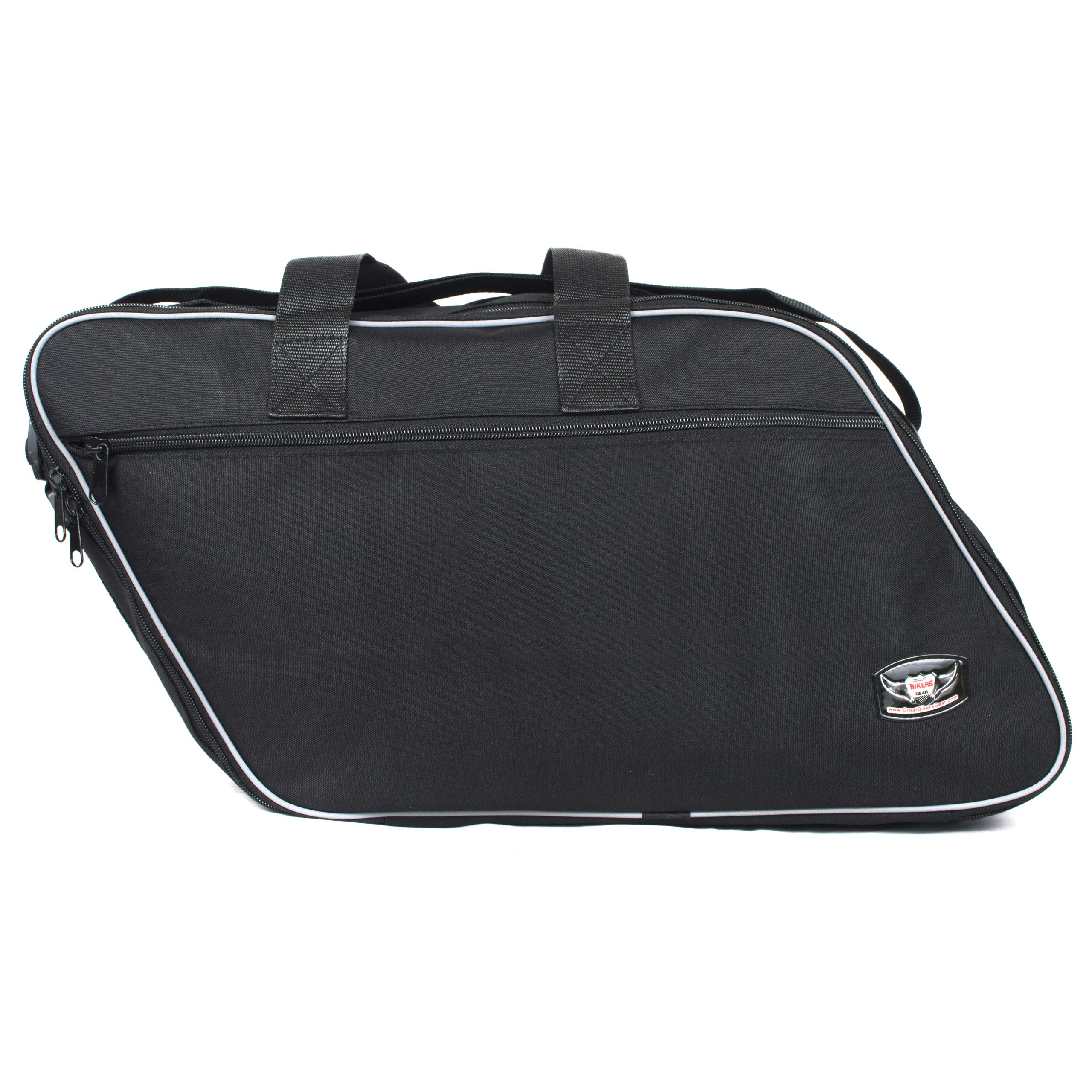 GREAT BIKERS GEAR GROSSES Biker-ZAHNRAD - Packtaschen für Innenfutter für Harley Davidson Road King Electra Glide-Paar Koffer innentaschen Motorrad