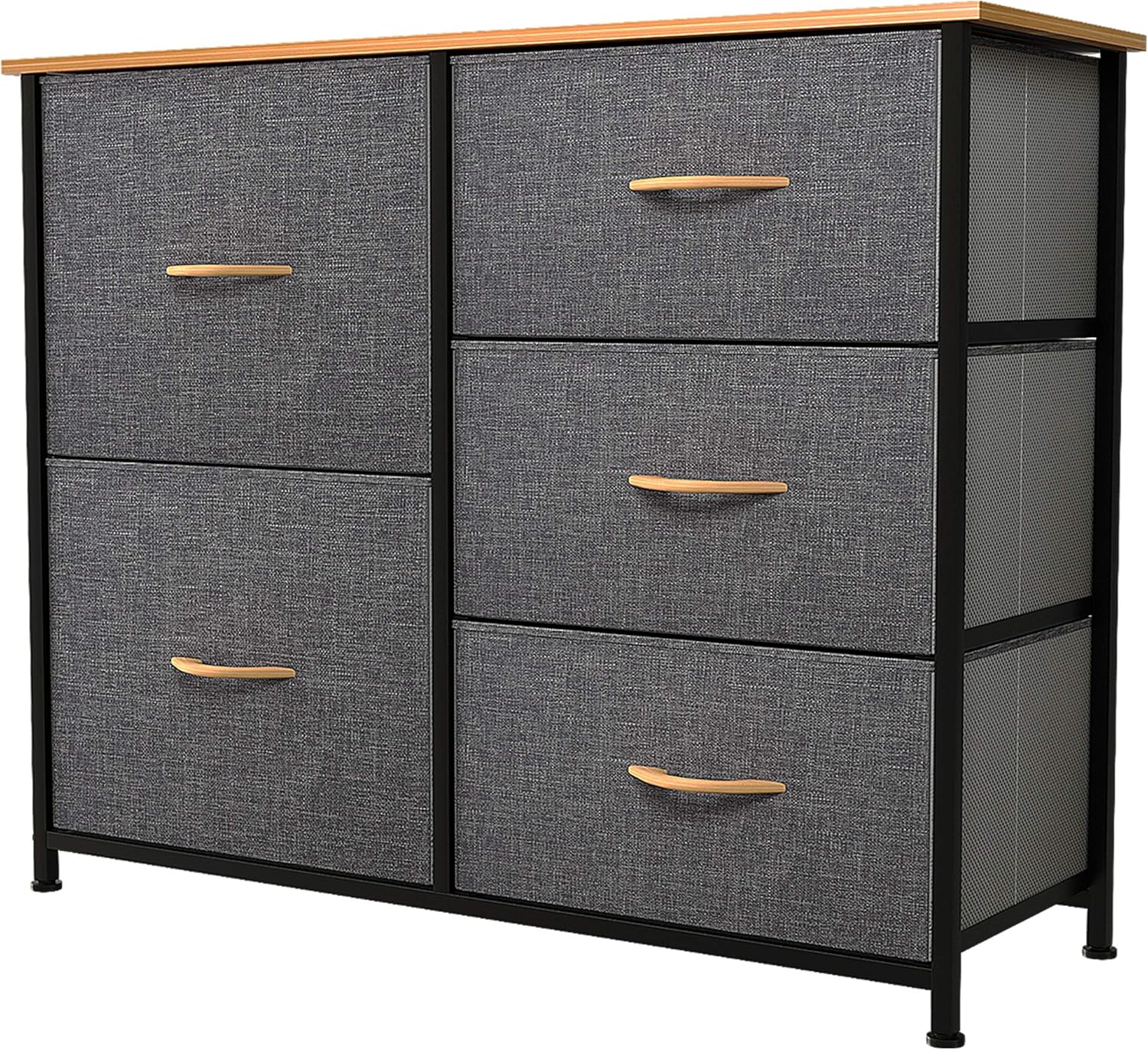 Maxiii Fabric Storage Dresser with 5 Easy Pull Drawers