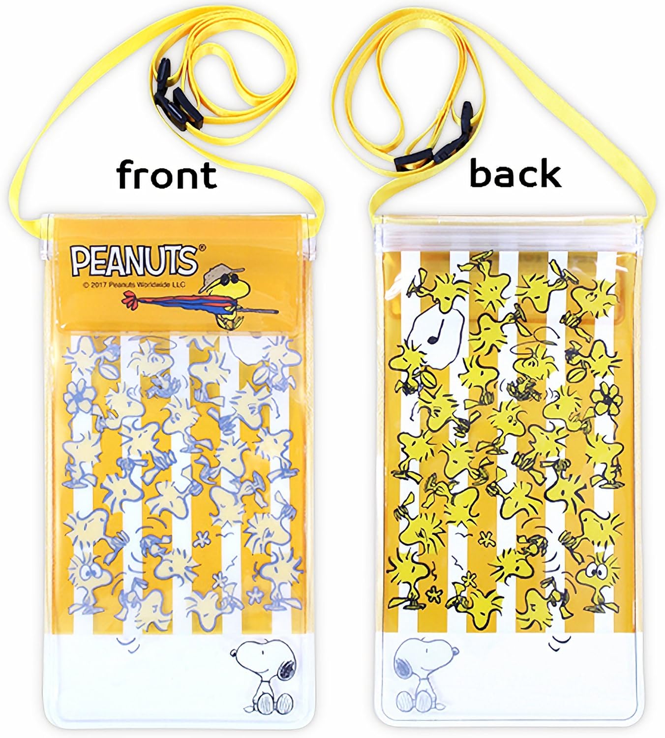 Takanami Create S-034601 Snoopy Waterproof Case for Smartphones, IPX8, PVC Touch Screen, Suffocation Prevention Clip, Waterproof Multi Case, Woodstock