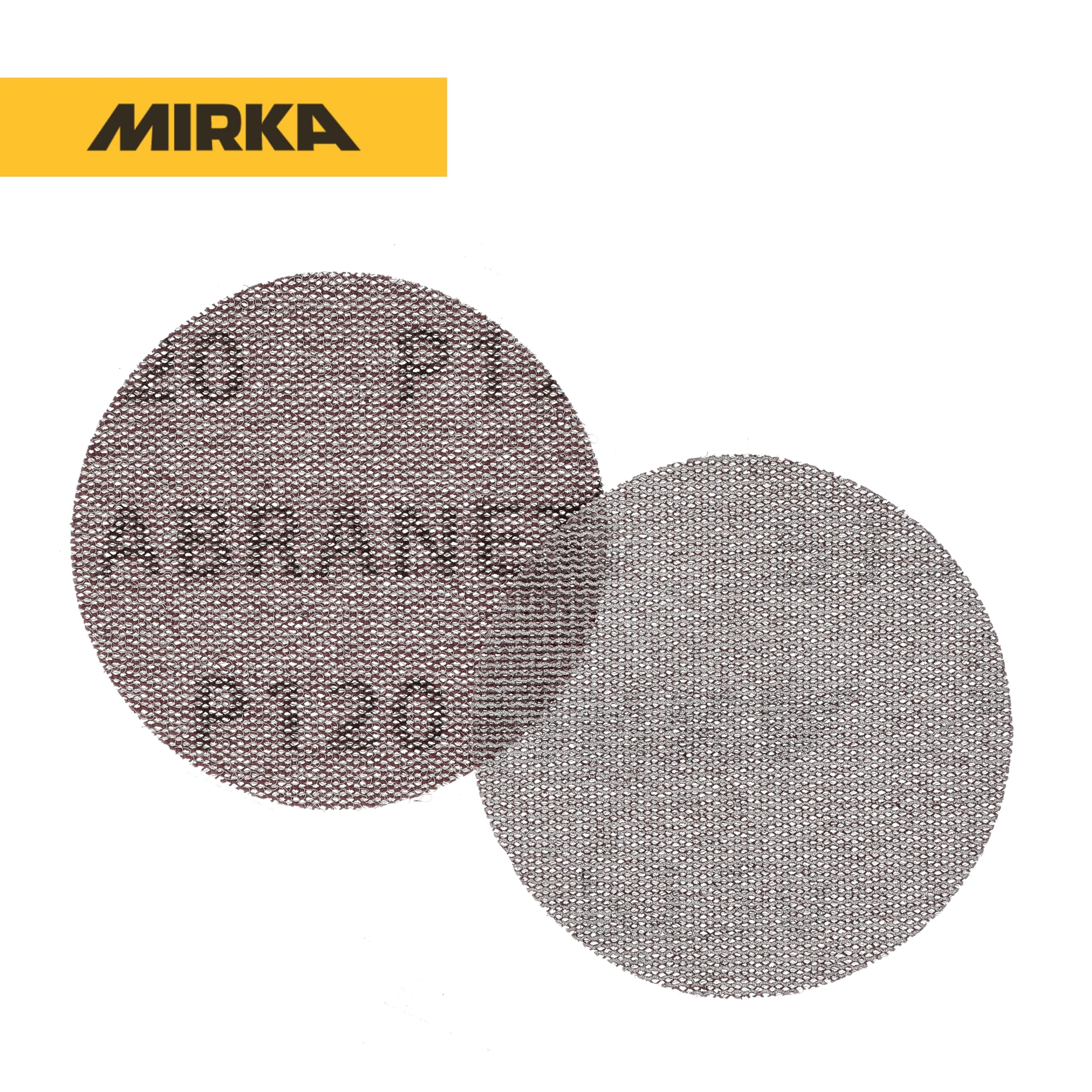 Mirka 8 A-203 – 120 (grano 120) abrasivos discos de papel de lija del polvo de malla, caja de 50 discos