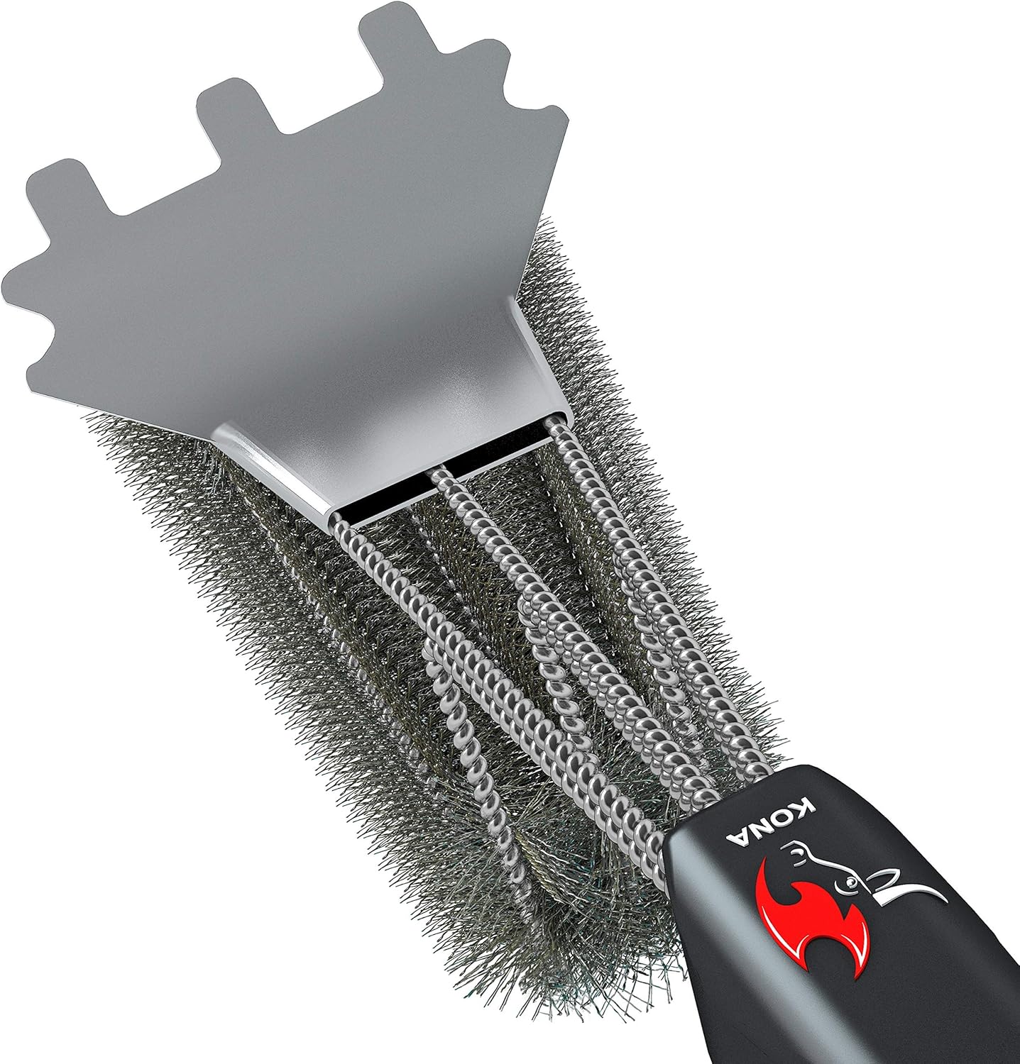 Kona Grill Brush with Scraper 360 wrap Around Cleaning