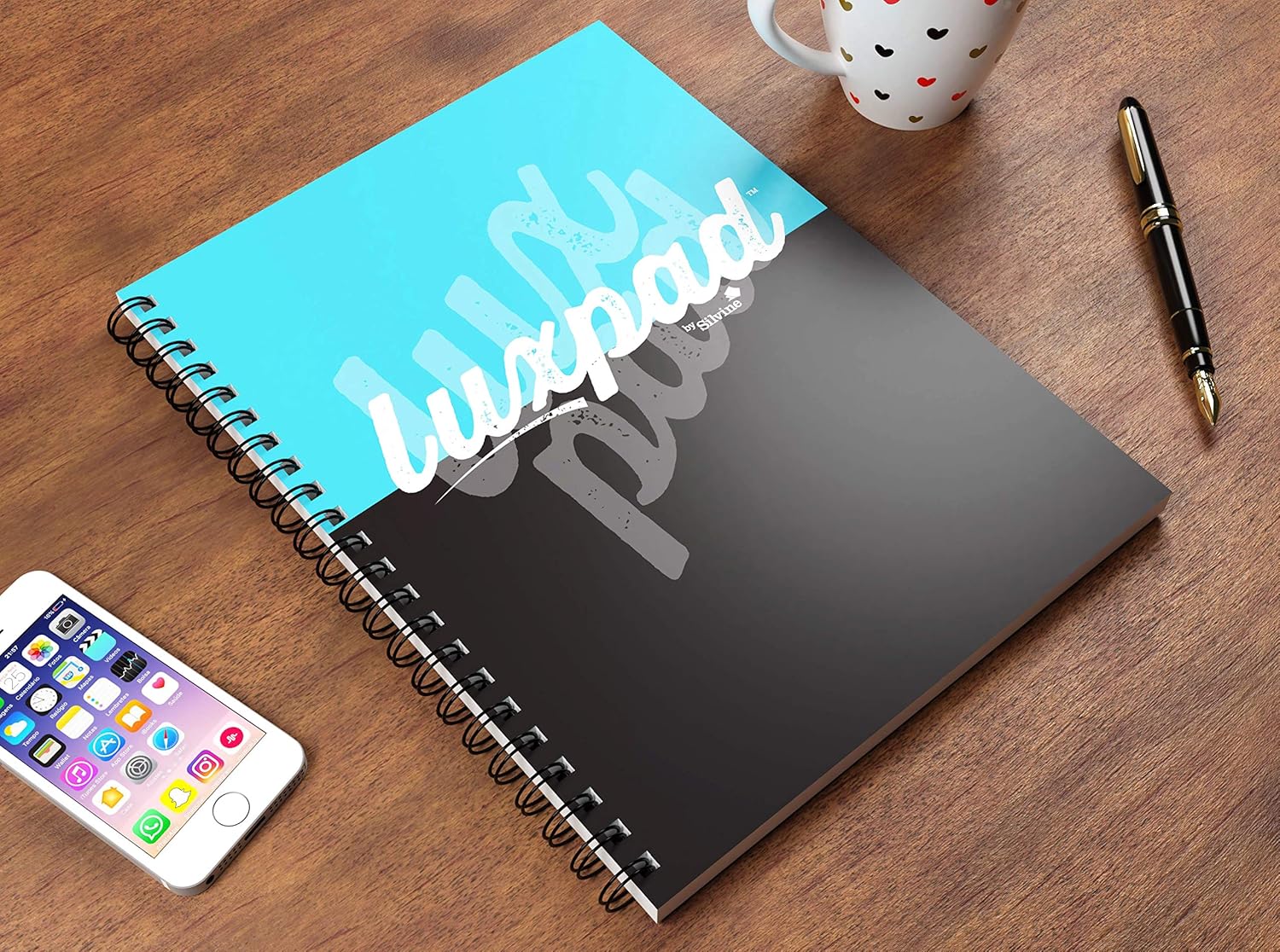 Silvine Luxpad Fashion A4+ Flexi Notebook - 5mm Dot Grid (200 Pages) Mixed Pack of 3