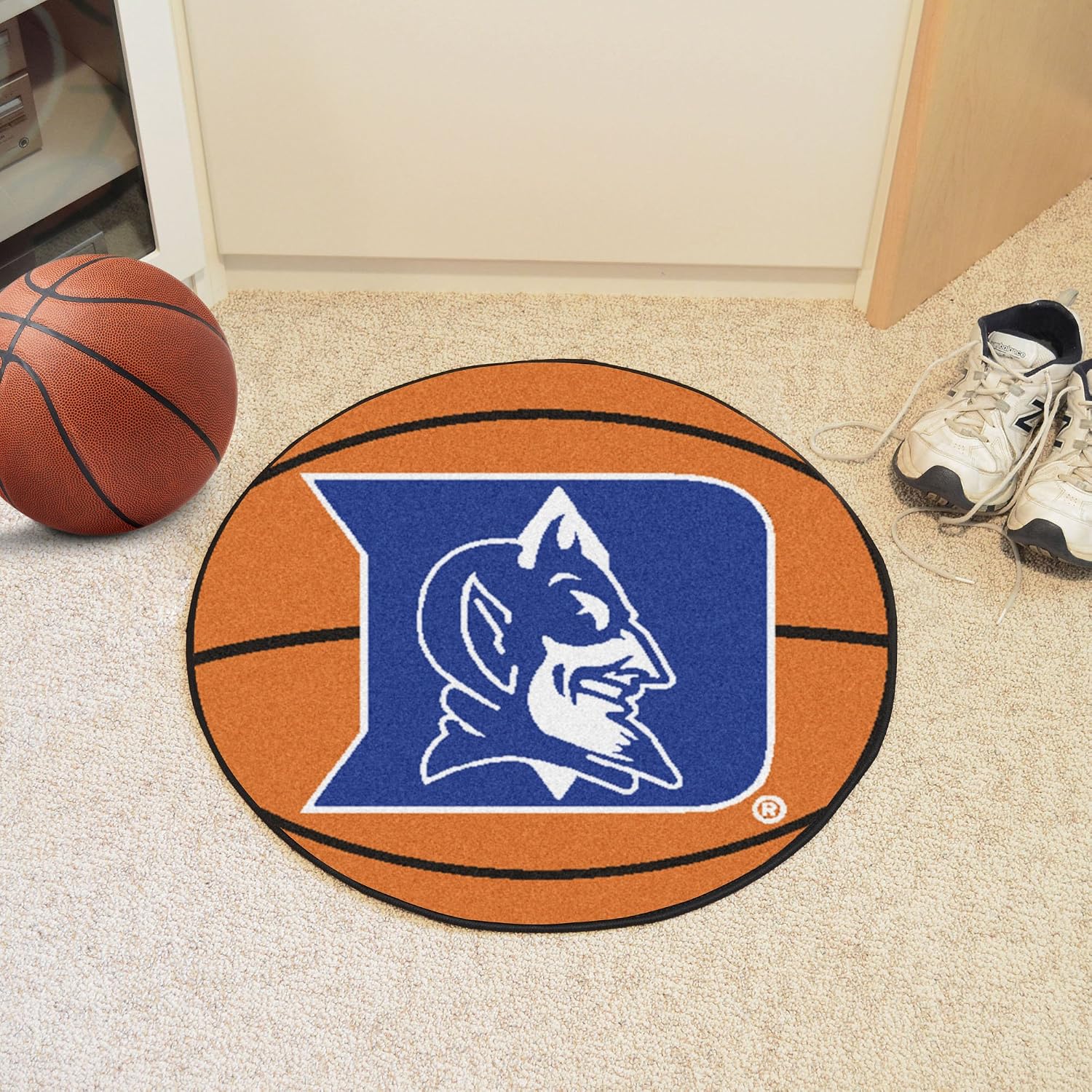 Fanmats Duke Blue Devils Basketball-Shaped Mat