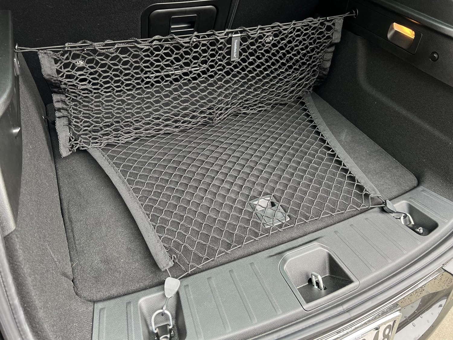 Envelope + Floor Style Automotive Elastic Trunk Mesh Cargo Net for Alfa Romeo Tonale 2023-2024 - Premium Trunk Organizer and Storage - Luggage Net - Best Car Organizer for Dodge Hornet
