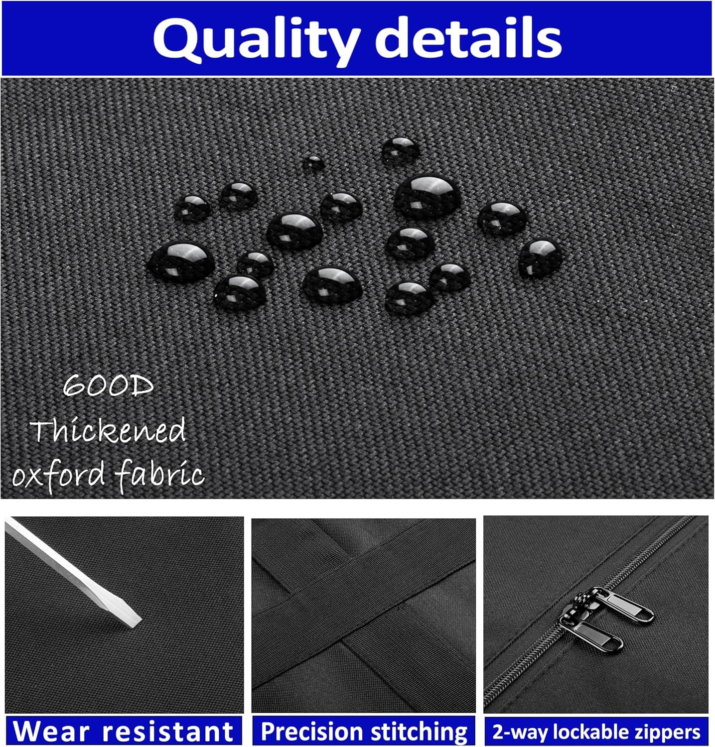 Extra Large Duffle Bag Heavy Duty Duffle Bag for Men Travel, Overnight Camping, Moving, Storage and More (150L Black) - Image 3