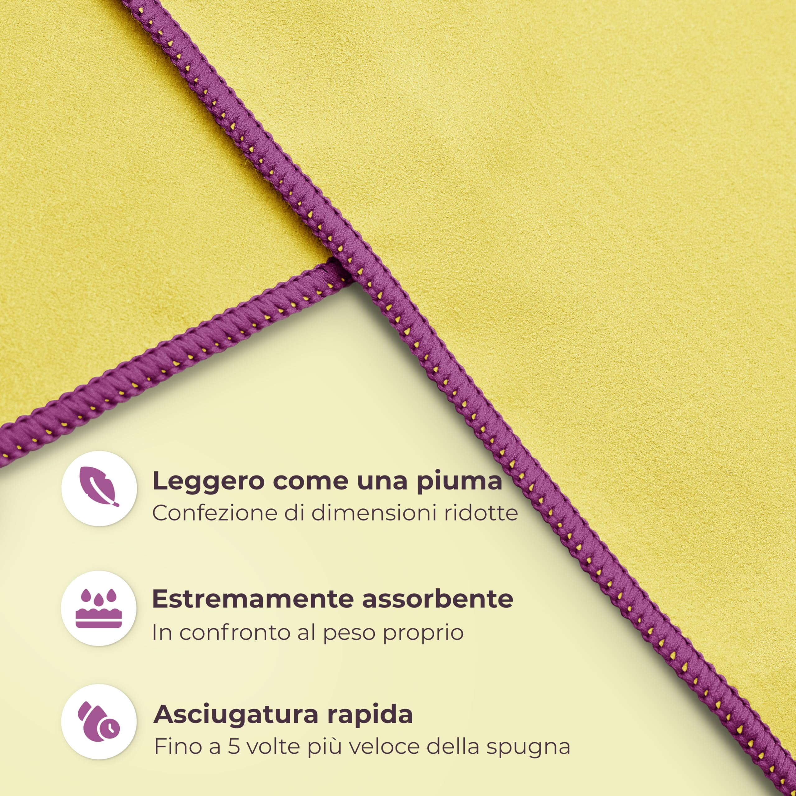 NirvanaShape Asciugamani in microfibra | assorbenti, leggeri, asciugano in fretta | Asciugamani da bagno, asciugamani da viaggio, spiaggia, asciugamani sportivi | Ideali per fitness, yoga, sauna