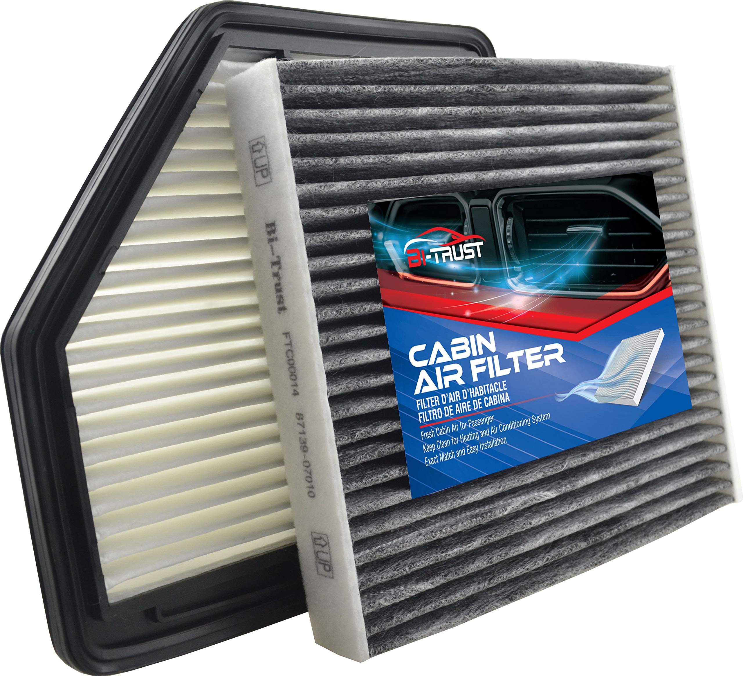 Bi-Trust Engine Cabin Air Filter Kit, for Honda HR-V L4 1.8L 2016-2020,CA12052,CF11182