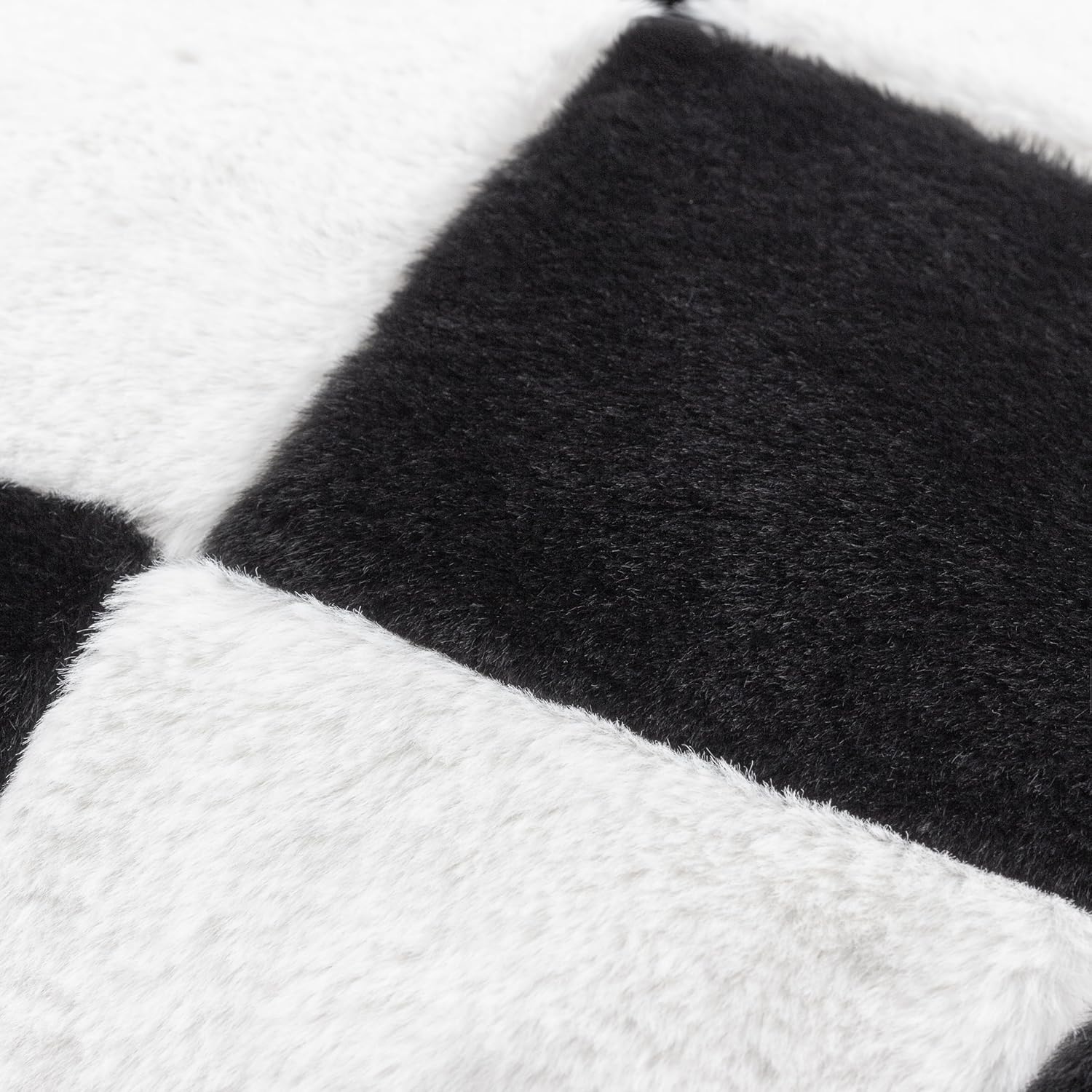 Heya Home Cozee Check Faux Fur Cushion Cover