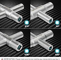 Vista 2 de DURATECH Juego de llaves Sillcock de 4 vías y juego de llaves de tuerca