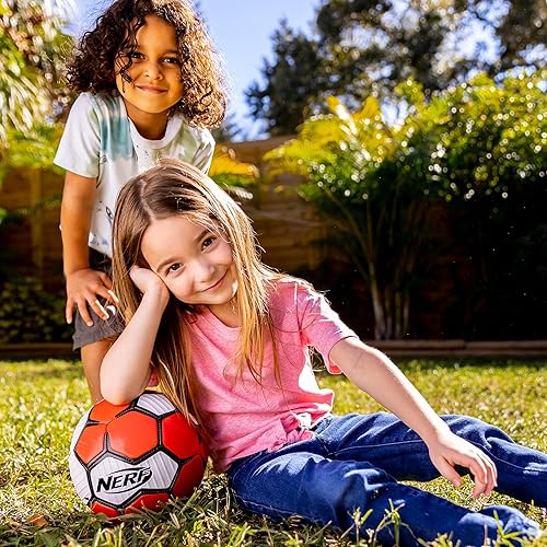 Miniatura 7 de Nerf Proshot Kids Soccer Ball - Size Indoor + Outdoor Youth Soccer Ball + Air Pump Set - Official Size Soft Cover for Boys + Girls - Pump +