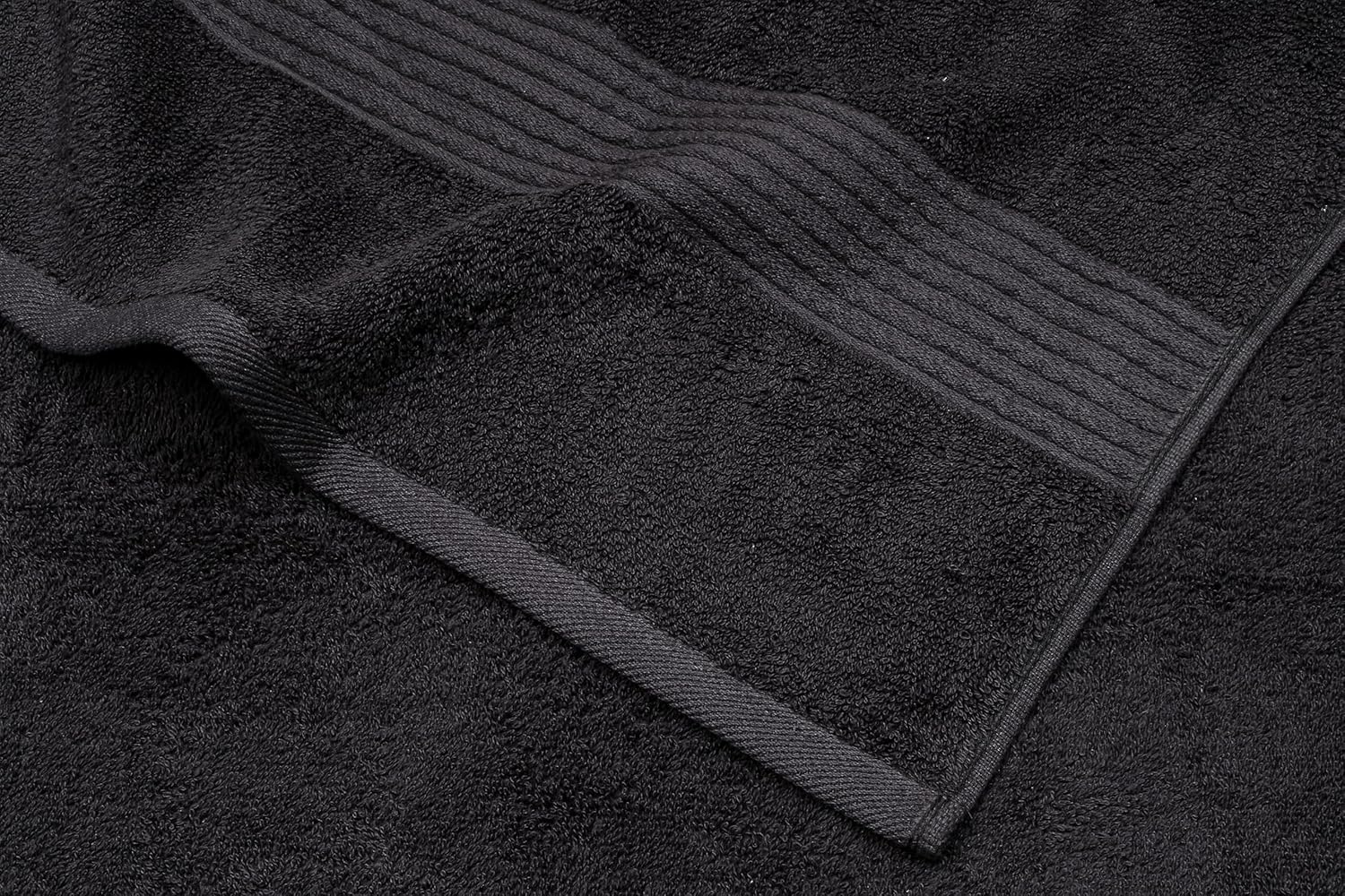 4 Pack Large Bath Towels (100% Cotton, 27x54 Inches) Plush Bath Towels - Luxurious, Dries Quickly, Super Absorbent, Perfect for Daily Use, Bathroom Towels - Black Color