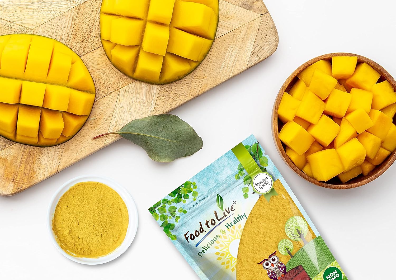 Food to Live Mango Juice Powder, 2 Pounds - From Raw Dried Fruit, Unsulfured, Vegan, Bulk, Great for Baking, Juices, Smoothies, Yogurts, and Instant Breakfast Drinks, No Sulphites, Contains Maltodextrin