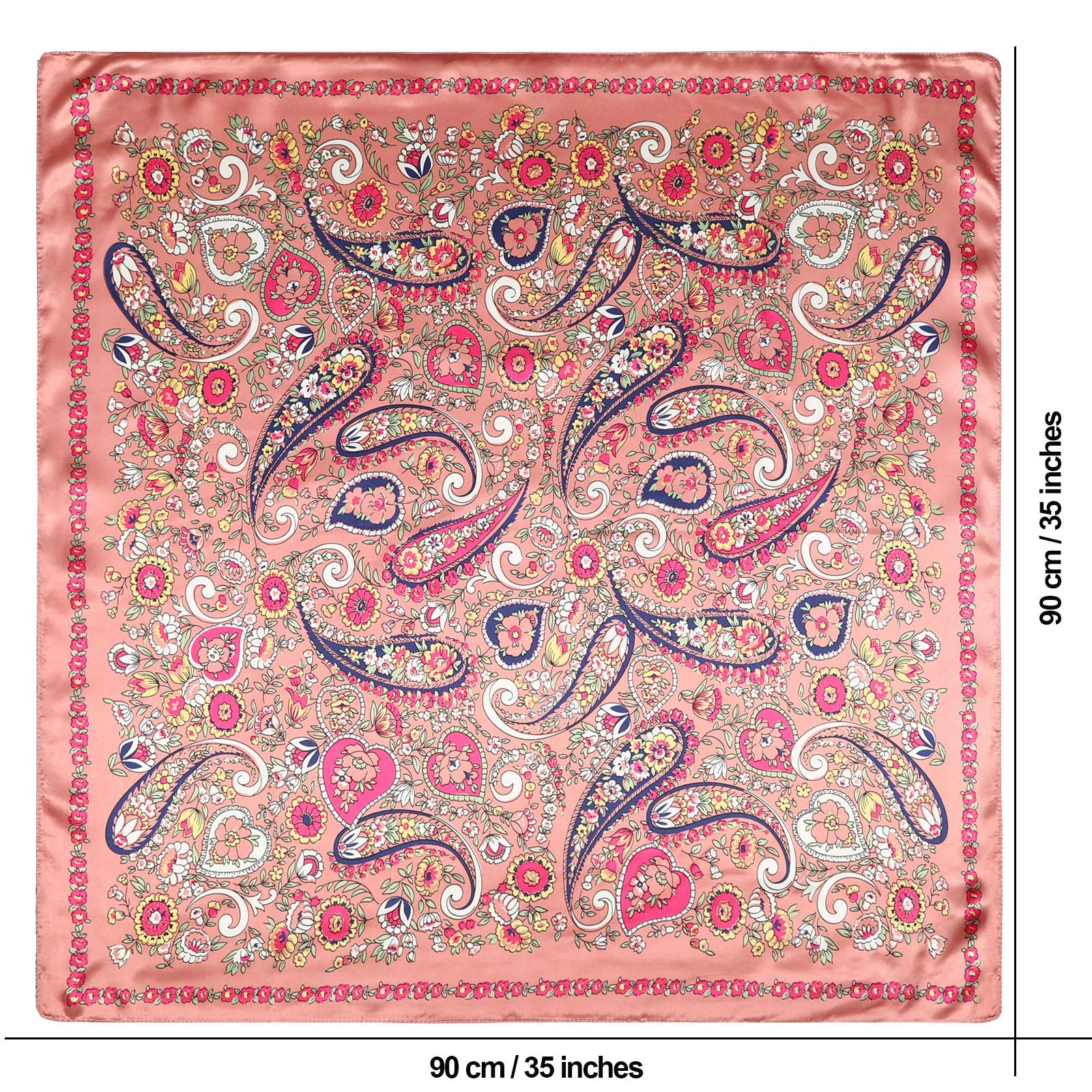 AWAYTR Modne szaliki Kobiety 35 * 35 Inches / 90 * 90 Cm (4 w zestawie)